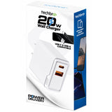 Wholesale-Techbro PATB-1020 Charger w/ 6FT Type-C Cable 20W-Charger-Electro Vision Inc