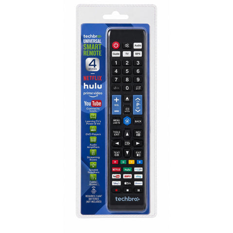 Wholesale-Techbro REM10S Universal Smart TV Replacement Remote-Replacement Control-Electro Vision Inc