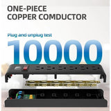 Wholesale-Tiffcofio ABP104 Power Strip 4 Feet with 6 Outlets - 2 Pack-Power Strip-Electro Vision Inc