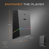 Wholesale-Titan 50268-P1 Surge Tap w/ 4-Outlet, 2 USB Ports (1A & 1C), 560J - Black-Surge Protector-Electro Vision Inc