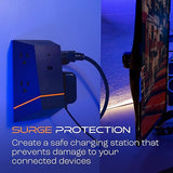 Wholesale-Titan 50268-P1 Surge Tap w/ 4-Outlet, 2 USB Ports (1A & 1C), 560J - Black-Surge Protector-Electro Vision Inc