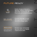 Wholesale-Titan 70612 Surge Tap w/ 6-Outlet, 1080J, Multi Color LED - Black-Power Strip-Electro Vision Inc