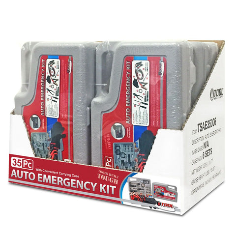 Wholesale-Tool Solutions TSAE35006 Auto Emergency Kit 35 Piece-Auto Emergency Kit-Electro Vision Inc