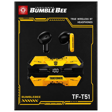 Wholesale-Transformers T51Y Bumblebee TWS Bluetooth Earbuds - Yellow-Earbuds-Electro Vision Inc