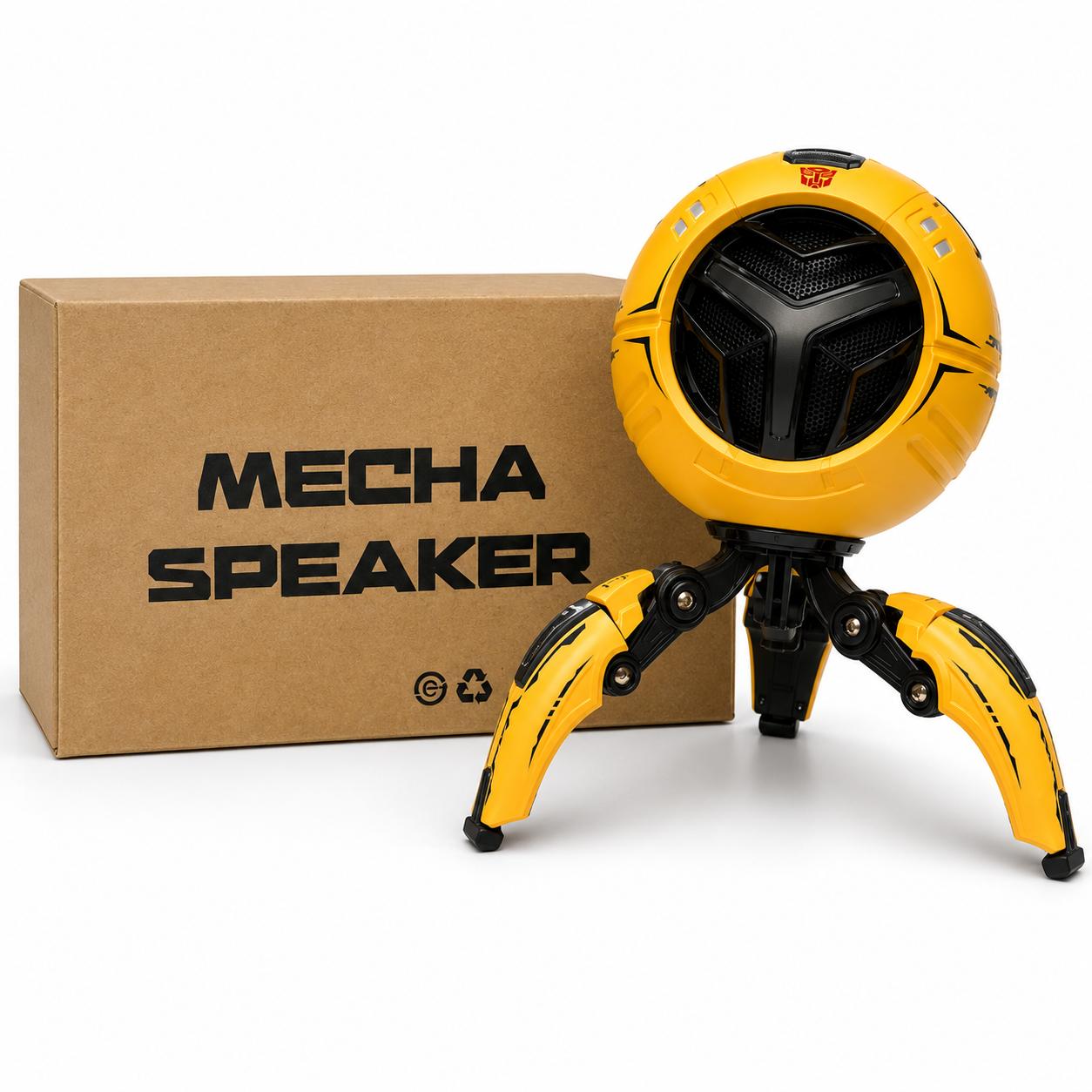 Wholesale-Transformers Y17PROY Pro Robot Bluetooth Speaker w/Tripod Legs - Yellow-Speaker-Electro Vision Inc