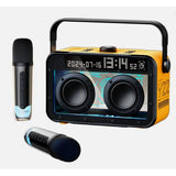 Wholesale-Transformers Y22 Boombox Bluetooth Speaker w/Mic & Clock Display - Yellow-Speaker-Electro Vision Inc