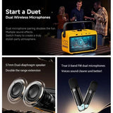 Wholesale-Transformers Y22 Boombox Bluetooth Speaker w/Mic & Clock Display - Yellow-Speaker-Electro Vision Inc