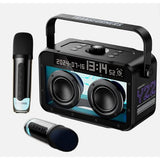 Wholesale-Transformers Y22BK Boombox Bluetooth Speaker w/Mic & Clock Display - Black-Speaker-Electro Vision Inc
