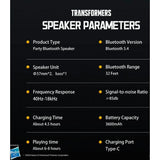 Wholesale-Transformers Y22BK Boombox Bluetooth Speaker w/Mic & Clock Display - Black-Speaker-Electro Vision Inc