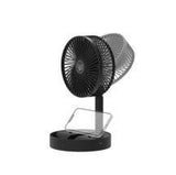 Wholesale-Trend Zone 6 inch Collapsible Desk Fan w Battery Black-Electro Vision Inc