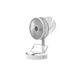 Wholesale-Trend Zone 6 inch Collapsible Desk Fan w Battery White-Electro Vision Inc