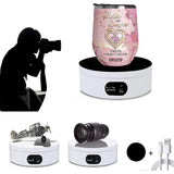 Wholesale-Turntable Display Stand, 4.72inch 360 Degree Motorized Rotating Display Stand for Photography Products-Turntable Display-Electro Vision Inc