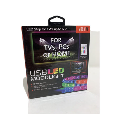 Wholesale-Tzumi 5158 Aura LED USB Moodlight LED Strip Light with Remote-LED Light-Electro Vision Inc