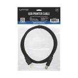 Wholesale-Unno CB4006BK Cable USB Printer 1.8m/ 6ft-USB Cable-Electro Vision Inc