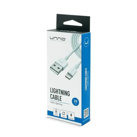 Wholesale-Unno CB4053WT Cable USB Lightning 1.5m/ 5ft-USB Cable-Electro Vision Inc