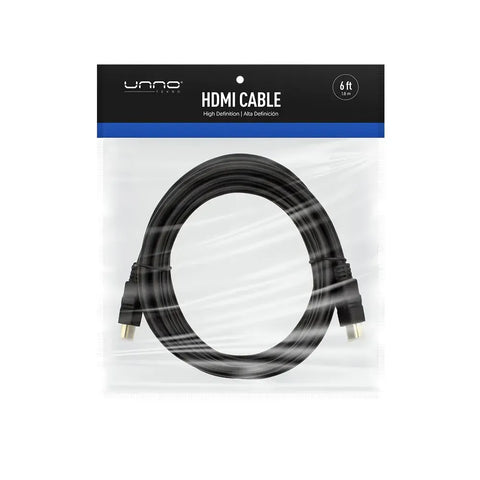 Wholesale-Unno CB4106BK Cable HDMI 1.8M / 6FT-HDMI Cables-Electro Vision Inc