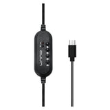 Wholesale-Unno HS7206BK Headset ACE 5+ Stereo USB-C with MIC-Headset-Electro Vision Inc