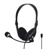 Wholesale-Unno HS7206BK Headset ACE 5+ Stereo USB-C with MIC-Headset-Electro Vision Inc