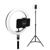 Wholesale-Unno PH1802BK LED Ring Light 10" with Stand-Ring Light-Electro Vision Inc