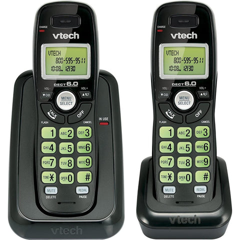 Wholesale-VTECH CS6114-21-Black Cordless Phone - 2 Handset (Black)-Phone-Electro Vision Inc