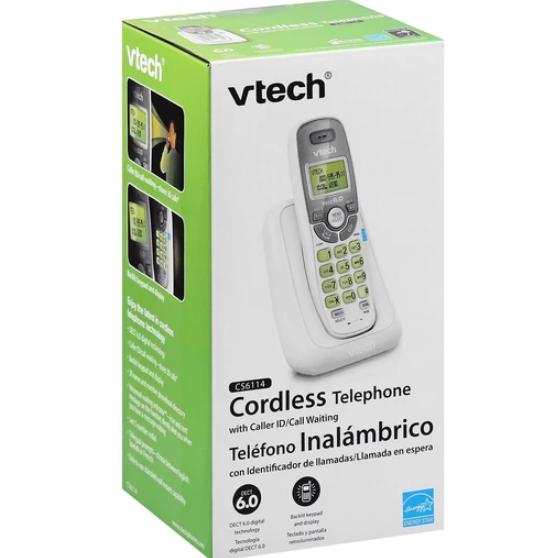 Wholesale-VTech CS6114 Cordless Phone Caller ID - White-Phone-Electro Vision Inc
