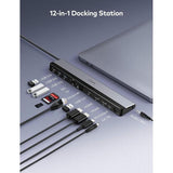 Wholesale-VaVa DK004 USB-C Docking Station (Thunderbolt 3) with Dual HDM 12-in-1-Electro Vision Inc