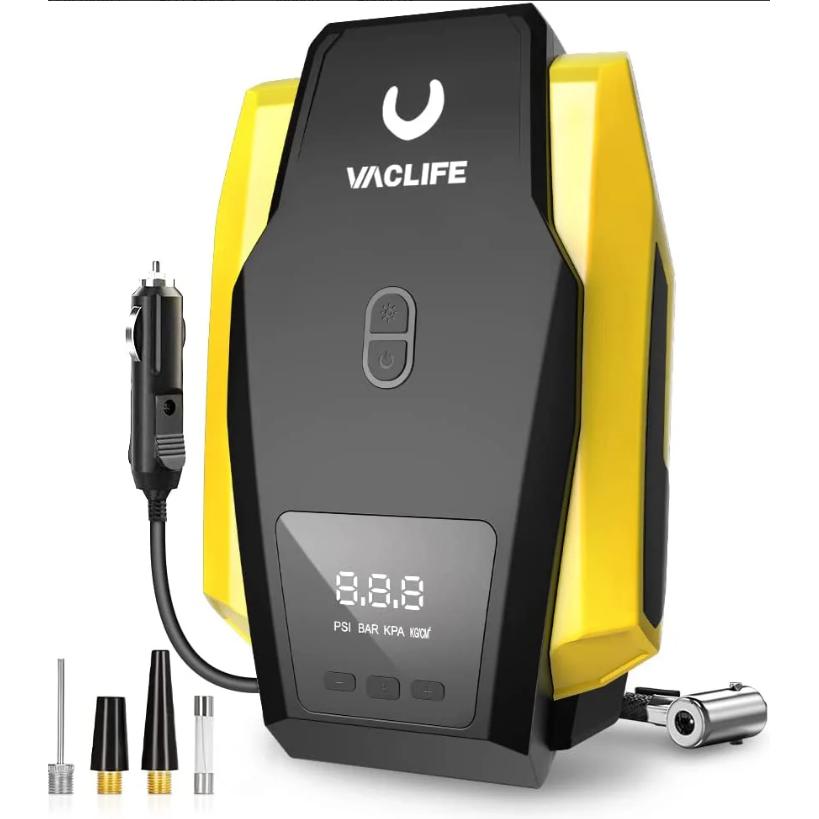 Wholesale-VacLife ATJ1166 Tire Inflator Portable Air Compressor-Air Compressor-Electro Vision Inc