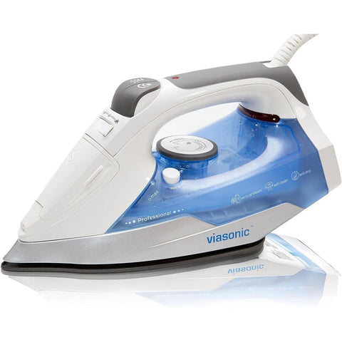 Wholesale-Viasonic 76103 Steam Iron Anti Drip Self Cleaning Nonstick Soleplate - 1400w-Electro Vision Inc