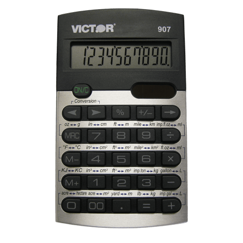 Wholesale-Victor 907 Metric Conversion 10-Digit-Conversion Calculator-Electro Vision Inc