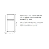 Wholesale-Vissani HVDR45PS Mini Refrigerator 4.5 CF 2-Door Platinum Steel w/ Freezer-Refrigerator-Electro Vision Inc