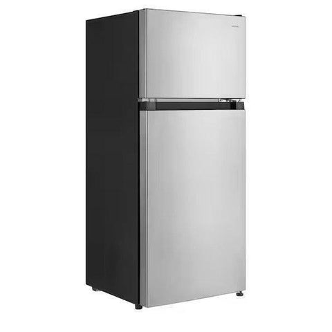 Wholesale-Vissani HVDR45PS Mini Refrigerator 4.5 CF 2-Door Platinum Steel w/ Freezer-Refrigerator-Electro Vision Inc