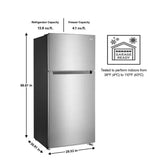 Wholesale-Vissani MDTF18SSR 18 cu. ft. Top Freezer Refrigerator in Stainless Steel-Electro Vision Inc