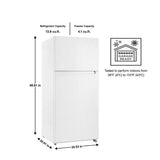 Wholesale-Vissani VIS-MDTF18WHR 18 cu. ft. Top Freezer Refrigerator in White-Electro Vision Inc