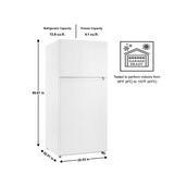 Wholesale-Vissani VIS-MDTF18WHR 18 cu. ft. Top Freezer Refrigerator in White-Electro Vision Inc