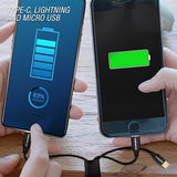 Wholesale-Volkano 20096-BK Charge Cable 4 FT Micro USB, Lightning & Type C - 3 in 1-Electro Vision Inc