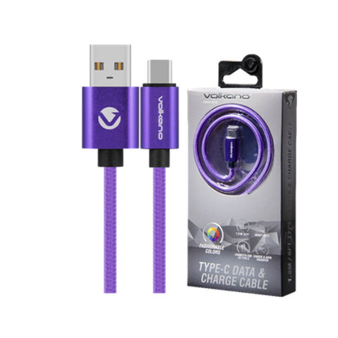 Wholesale-Volkano 20215-PR-US Fashion series cable Lightning 1.8m - Purple-Electro Vision Inc