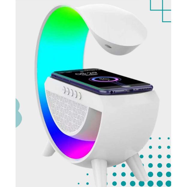 Wholesale-Volkano VK-3962-WT G -Bluetooth Speaker & Wireless Phone Charger with RGB Lighting-Electro Vision Inc