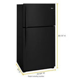 Wholesale-WHIRLPOOL WRT541SZDB 21 CF REFRIGERATOR BLACK-Electro Vision Inc