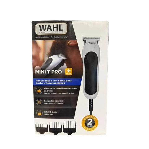 Wholesale-Wahl 3000034 Mini T-Pro Plus Trimmer - White/Black-Men's Grooming-Electro Vision Inc