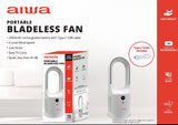 Aiwa WPF41010WHT Portable Bladeless Fan