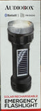 Audiobox Emergency Flashlight Speaker with Solar Silver