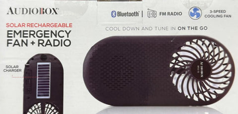 Audiobox Portable Bluetooth Speaker with Fan and Solar