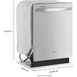Wholesale-Whirlpool WDT540HAMZ Stainless Steel Top Control Dishwasher 24 in-Electro Vision Inc