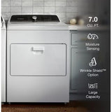 Wholesale-Whirlpool WED5010LW Top Load Electric Sensing Dryer 7.0 Cu. Ft.-Dryer-Electro Vision Inc