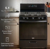Wholesale-Whirlpool WFG505M0MB Freestanding Gas Range 5.1 Cu. Ft-Gas Range-Electro Vision Inc