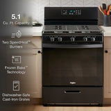 Wholesale-Whirlpool WFG505M0MB Freestanding Gas Range 5.1 Cu. Ft-Gas Range-Electro Vision Inc