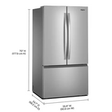 Wholesale-Whirlpool WRFF3136SZ French Door Refrigerator – 31 cu. ft. with Ice Maker-Electro Vision Inc
