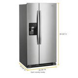 Wholesale-Whirlpool WRS315SDHM Side-By-Side Refrigerator 24 cf - 36"-Electro Vision Inc