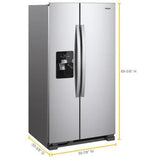 Wholesale-Whirlpool WRS315SDHZ Refrigerator 25 cu. ft. Stainless Steel 36"-Electro Vision Inc