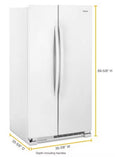 Wholesale-Whirlpool WRS315SNHW Side-by-Side Refrigerator 25 Cu. Ft. 36-inch Wide - White-Refrigerator-Electro Vision Inc